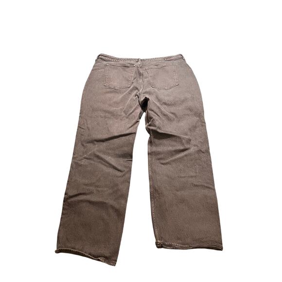 Abercrombie and Fitch the 90s High Rise Relaxed Jean Brown Plus Size 36/22R - Picture 3 of 7